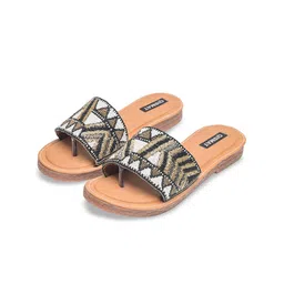 Qismat Women Embellished Ethnic Open Toe Flats-image-65