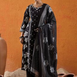 Indo Era Women Ethnic Motifs Printed Panelled Pure Cotton Kurta-image-74