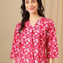 JANAKDULARI CREATION Floral Print Cotton Top-image-84