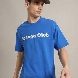 Banana Club Men Brand Logo Printed T-shirt-image-22