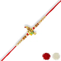 MEIRA JEWELLERY Set Of 1 Rakhi With Roli Chawal & Greetings Card-picture-52