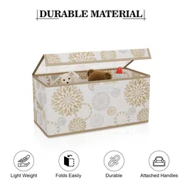 Kuber Industries White & Beige 2 Pieces Printed Drawer Organisers With Lid image 3