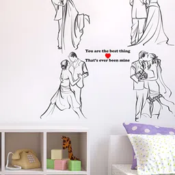 LANSTICK Black & Red Printed Matte-Finished Splash-Proof Eco-Friendly Wallpaper-5