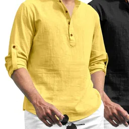 Fifth U Yellow Blended Kurtas-picture-45