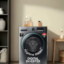 samsung 8 kg with Steam ,Wi-Fi Enabled Fully Automatic Front Load with In-built Heater Black image 3