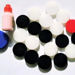 Acrylic Plastic Sheet Carrom Coins Set (Pack of 20) with 1 Sticker and 1 Powder Carrom Pawns-image-11