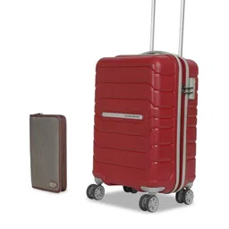 SWISS MILITARY Textured Hard-Sided Cabin Suitcase & Travel Wallet-40