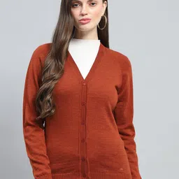 Monte Carlo Women V Neck  Cardigan Sweaters-image-49