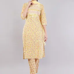 JIDI FASHION Embroidered Regular Pure Cotton Kurta with Trousers & With Dupatta-18