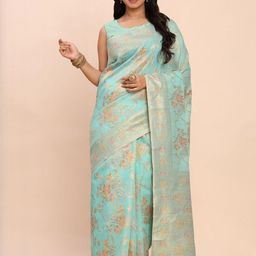 Astita Woven Design Zari Linen Blend Saree-image-78