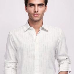 RARE RABBIT Men Comfort Opaque Striped Casual Shirt-image-51