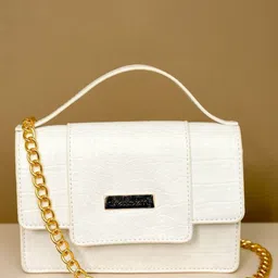 DressBerry Women Textured Crossbody Leather Handheld Bag-27