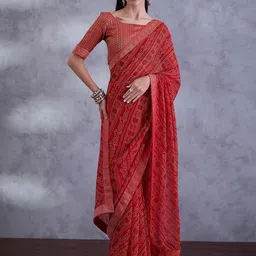 Mitera Bandhani Pure Georgette Bandhani Saree-image-48