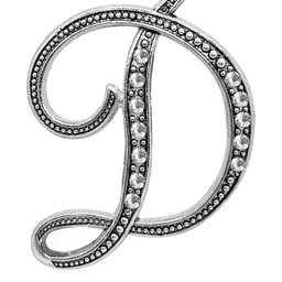 FURE D Alphabet Silver Plated Alloy Brooch-picture-22