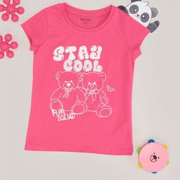 Pantaloons Junior Girls Typography Applique T-shirt-image-115