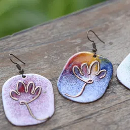 Ekibeki Copper-Plated Contemporary Drop Earrings-8