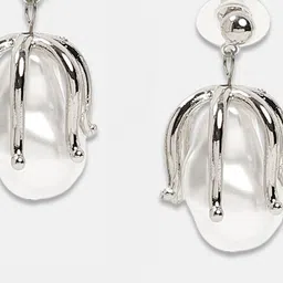 SOHI Set Of 2 Gold-Plated Bud Loop Contemporary Drop Earrings image 4