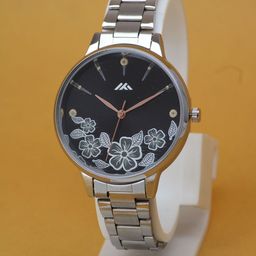 VIRAKTI Women Bracelet Style Straps Round Reset Time Analogue Watch G-61-BLACK-121