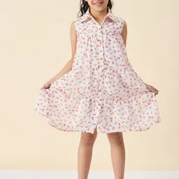 Stylo Bug Floral Print Georgette A-Line Dress-29
