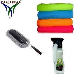 Premium Quality Polish 200ML,1 Microfibre Duster and 4 Microfibre Cloth Combo-image-27