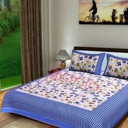 Myntra Elegant Homes Floral Printed 144 TC Queen Cotton Bedsheet with 2 Pillow Covers-image-57
