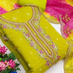 LeeliPeeri Designer Printed Unstitched Dress Material-image-81