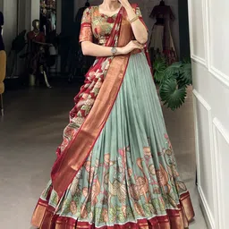 Aika Printed Ready to Wear Lehenga & Unstitched Blouse With Dupatta-picture-15