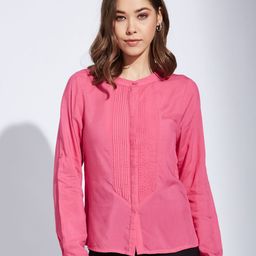 Latin Quarters Mandarin Collar Shirt Style Top-picture-9
