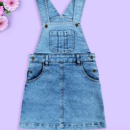 KiddoPanti Girls A-Line Fit Dungaree Skirt-22