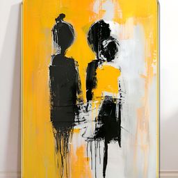 Livin'luxe Black & White Couple Printed Wall Art-picture-23