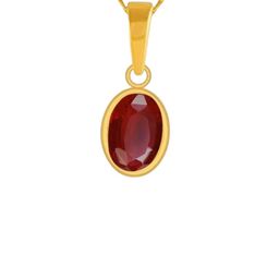 GenZcomplex Gold-Plated Natural Ruby Pendants-18
