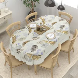 The Home Story 6 Seater Oval Dining Table Cover-image-21