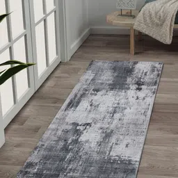 OBSESSIONS Grey & White Abstract Rectangular Bedside Runners-19