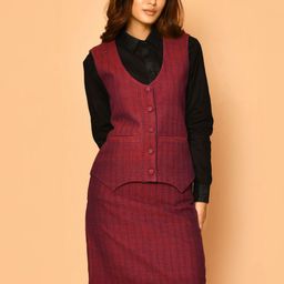 expressions by uv Women Self Design Tailored Jacket-11