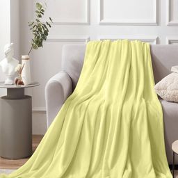 Aapno Rajasthan Yellow Microfibre AC Room Single Bed Blanket-image-39