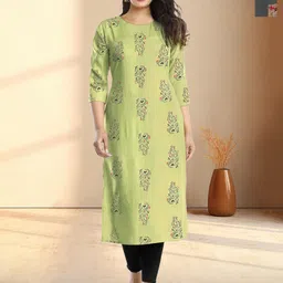 HERE&NOW Selection Of 2 Floral Printed Round Neck Straight Kurta-picture-30