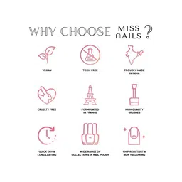 MISS NAILS Set Of 3 Mini Pro Nail Polish- 10 ml Each- Combo 92 image 3