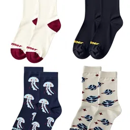 bummer Unisex Pack Of 4 Quarter Socks-picture-36