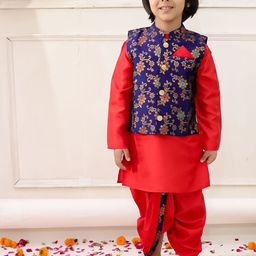 KID1 Boys Regular Kurta with Dhoti Pants-image-45