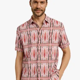 RARE RABBIT Men Comfort Checked Cotton Boxy Casual Shirt-61