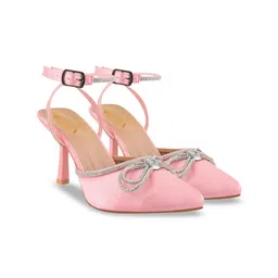 Stylestry Block Sandals with Bows-28