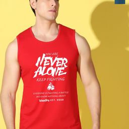 WOOSTRO Pack Of 2 Printed Combed Cotton Gym Vests VWS26(ALONE RED)(98 PEACOCK)-image-78
