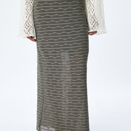 Koton Women Printed Straight Maxi Skirt-image-86
