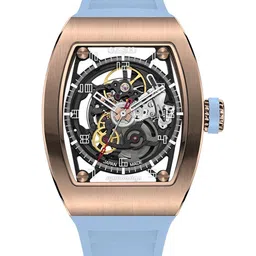 ZEROO Unisex Skeleton Dial & Leather Straps Analogue Automatic Watch ZM002RLB-15