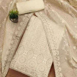 LeeliPeeri Designer Embroidered Unstitched Dress Material-image-35