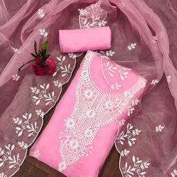 MANVAA Embroidered Organza Unstitched Dress Material-picture-33