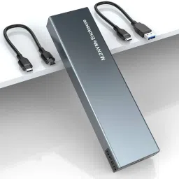 microware USB C 3.1 M.2 NVME SSD Enclosure Gen 2 10Gbps or Thunderbolt 3 External Case. 4 inch SSD Enclosure External-8