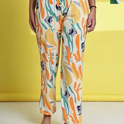 ETC Women Pack Of 2 Abstract Printed Cotton Lounge Pants-picture-28