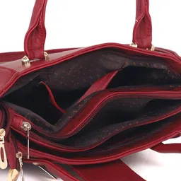 Stamp PU Structured Handheld Bag with Tasselled image 5