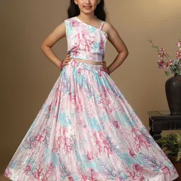BAESD Girls Printed Ready to Wear Lehenga &-image-57